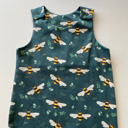 12-18M teal bee romper