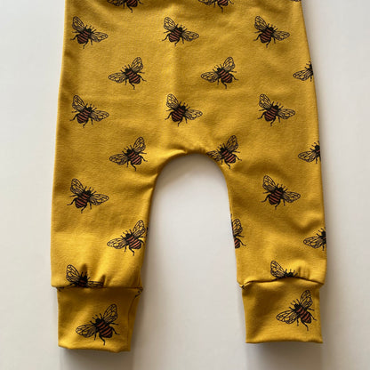 12-18M mustard bee dungarees