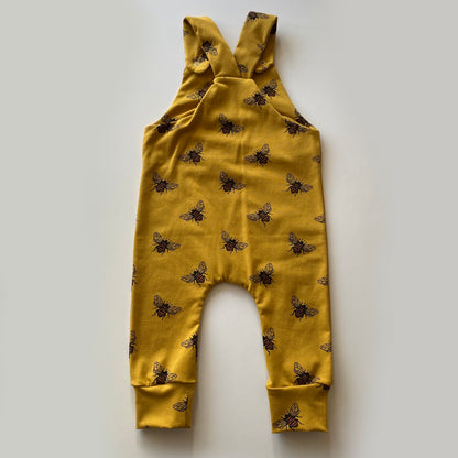 12-18M mustard bee dungarees