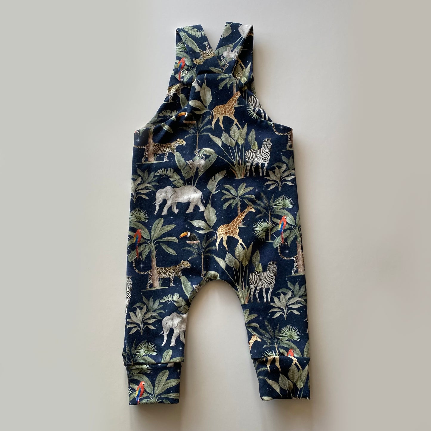 0-3M navy safari dungarees