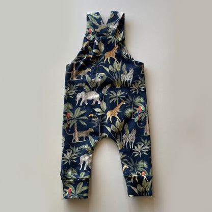 0-3M navy safari dungarees