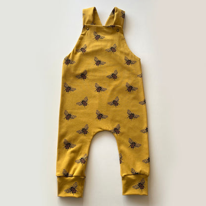 12-18M mustard bee dungarees