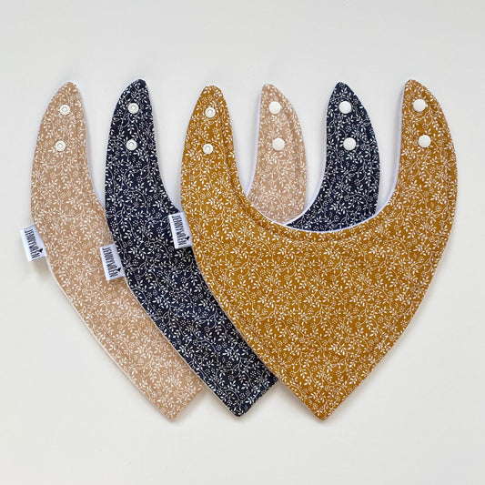 Choice of Autumn ditsy bandana bib