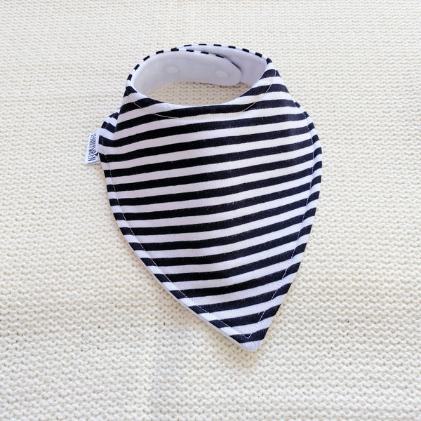 Black stripe bandana bib
