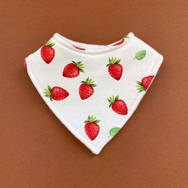 Strawberry bandana bib