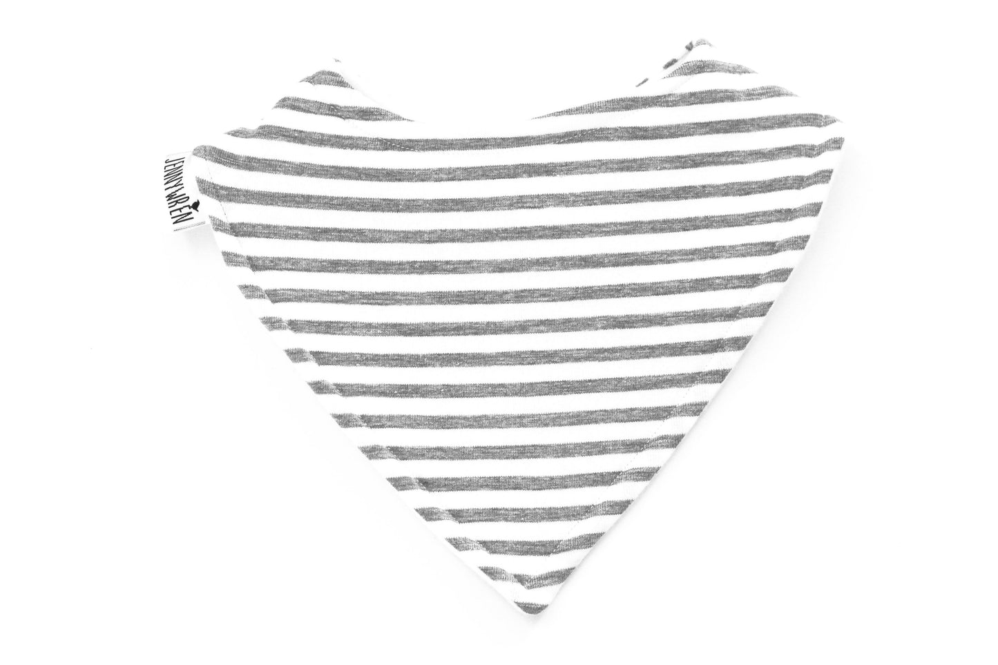 Grey stripe bandana bib