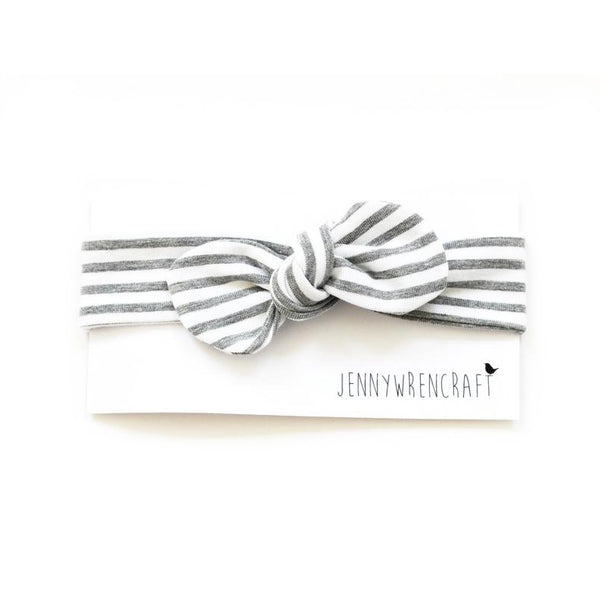 Grey stripe headband