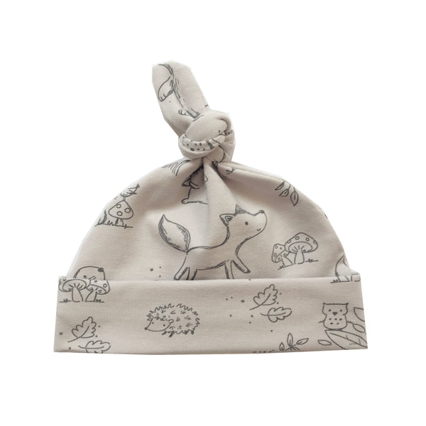 Sand woodland knot hat