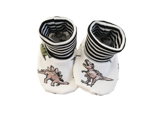 Jurassic fabric booties