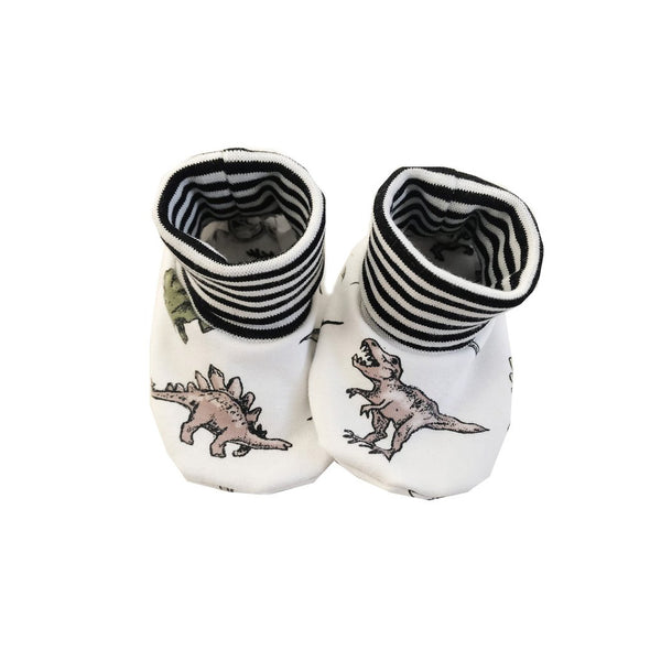 Jurassic fabric booties