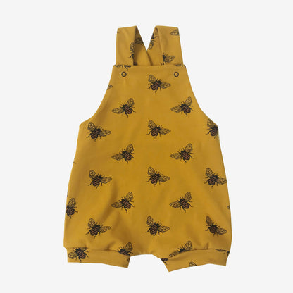 Mustard bee short dungarees