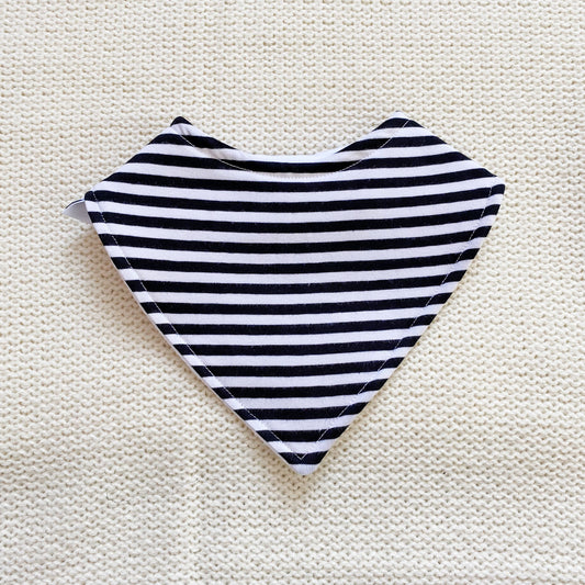 Black stripe bandana bib