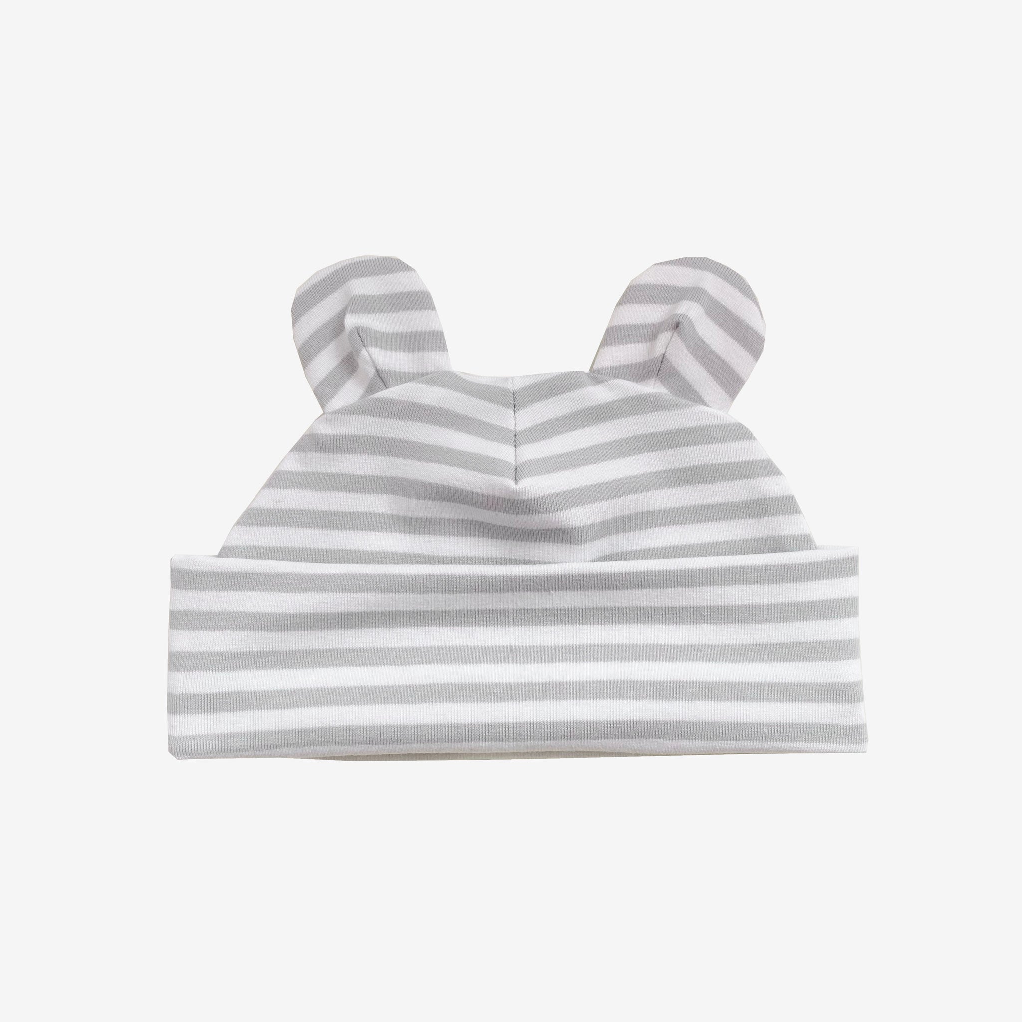Grey stripe bear hat