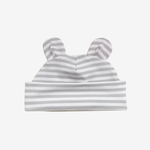 Grey stripe bear hat