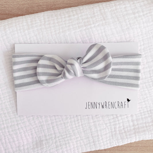 Grey stripe headband