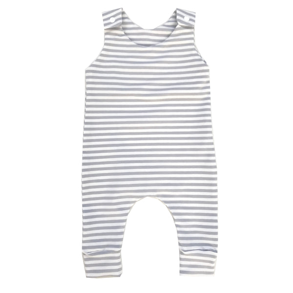 Grey stripe romper