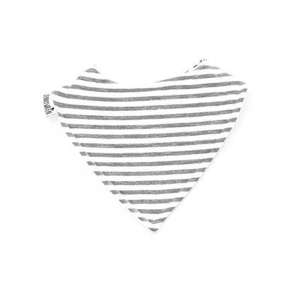 Grey stripe bandana bib