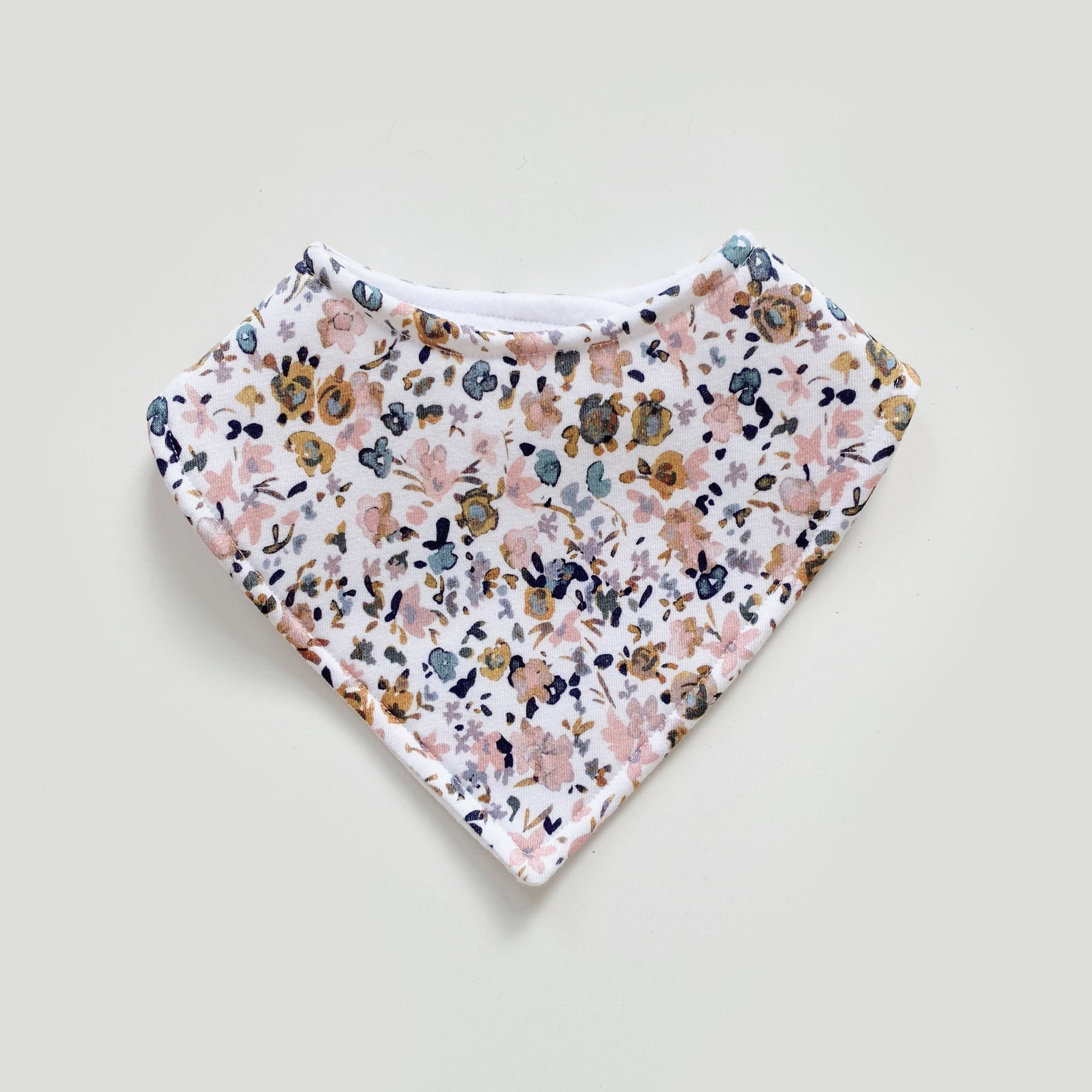 Ditsy meadow bandana bib