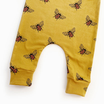 Mustard bee romper