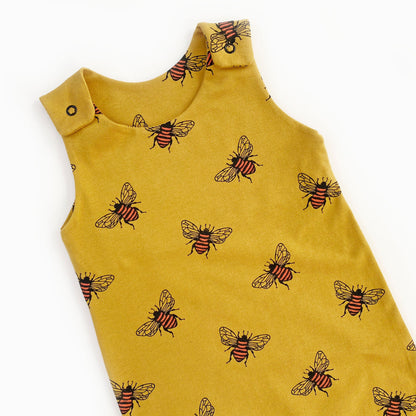 Mustard bee romper