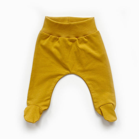 Mustard footed leggings