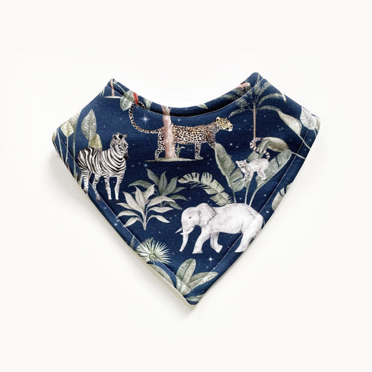 Navy safari bandana bib