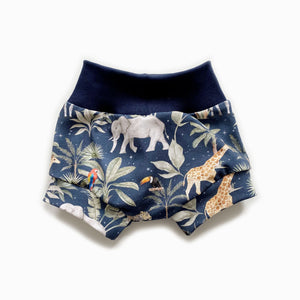 0-3M navy safari bummie shorts