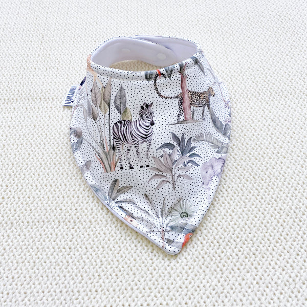 Neutral safari bandana bib