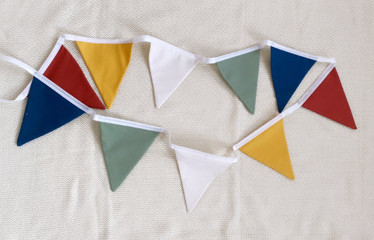 Rainbow bunting banner