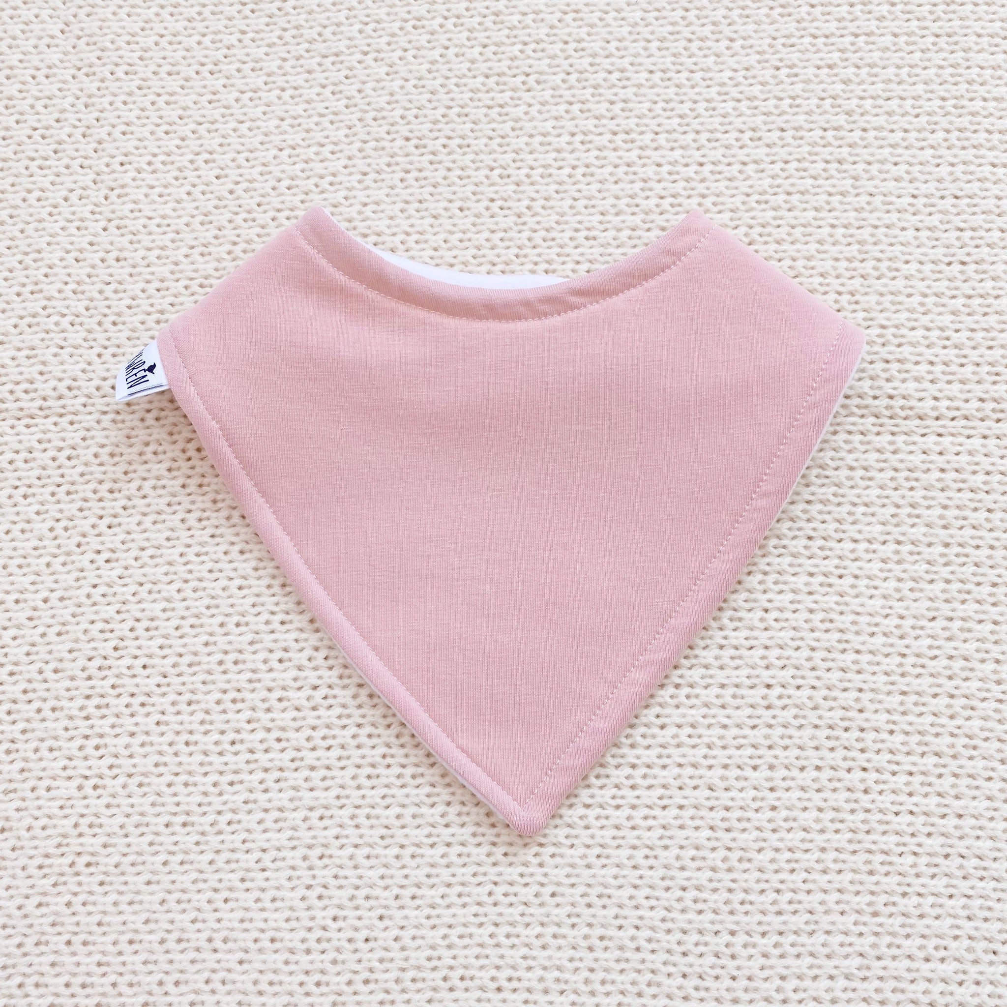 Dusky pink bandana bib