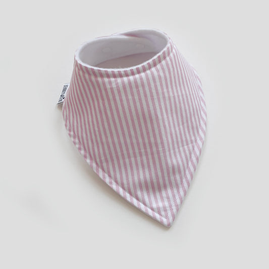 Pink stripe bandana bib