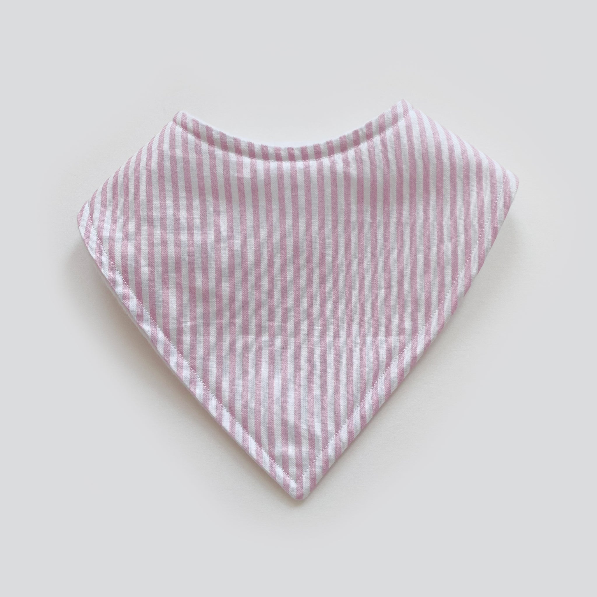 Pink stripe bandana bib
