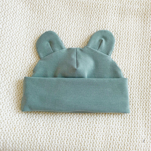 Sage green bear hat