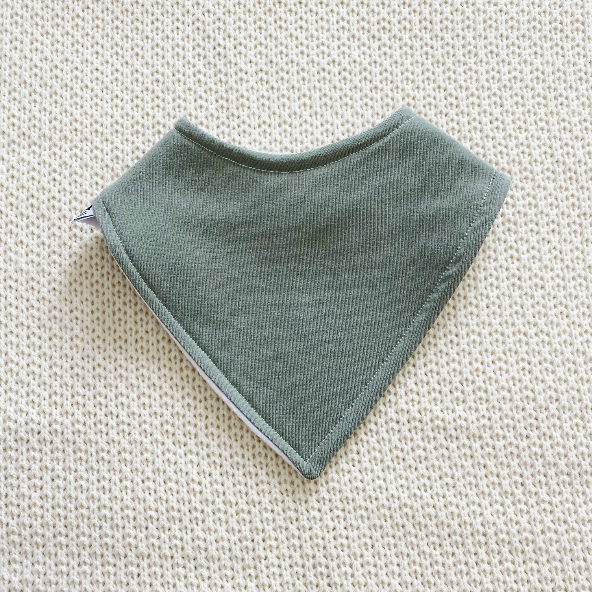 Sage green bandana bib