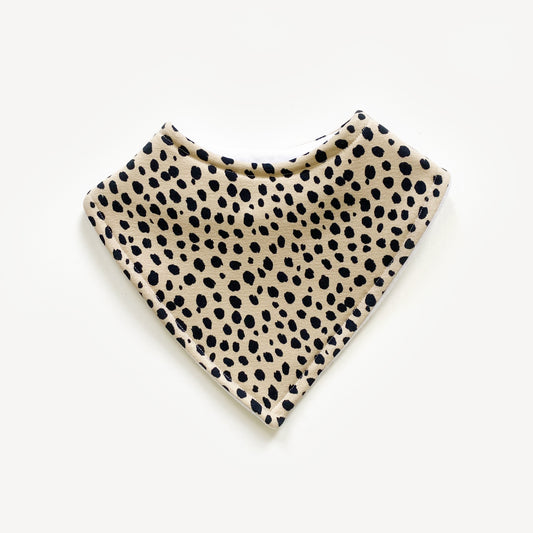 Sand dalmatian bandana bib