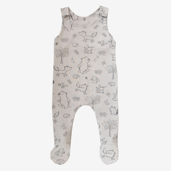 Sand woodland footed romper