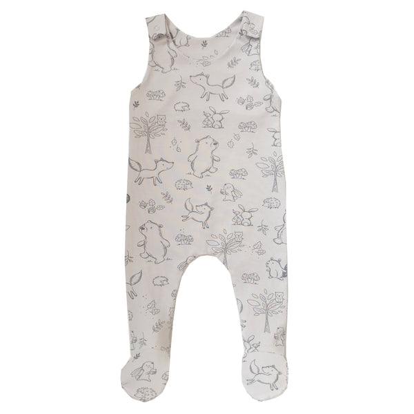 Sand woodland footed romper