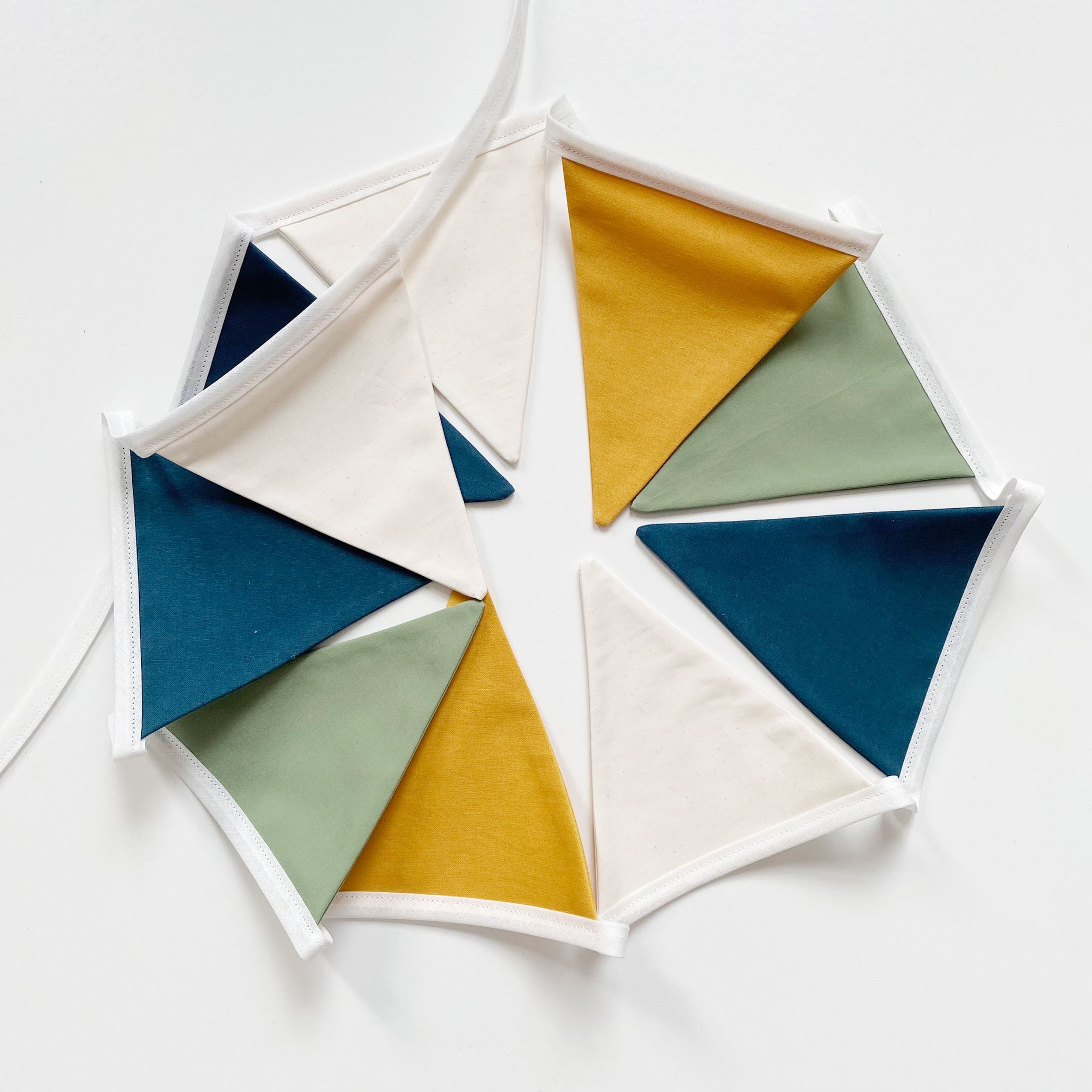 Rainbow bunting banner