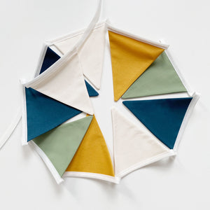 Rainbow bunting banner