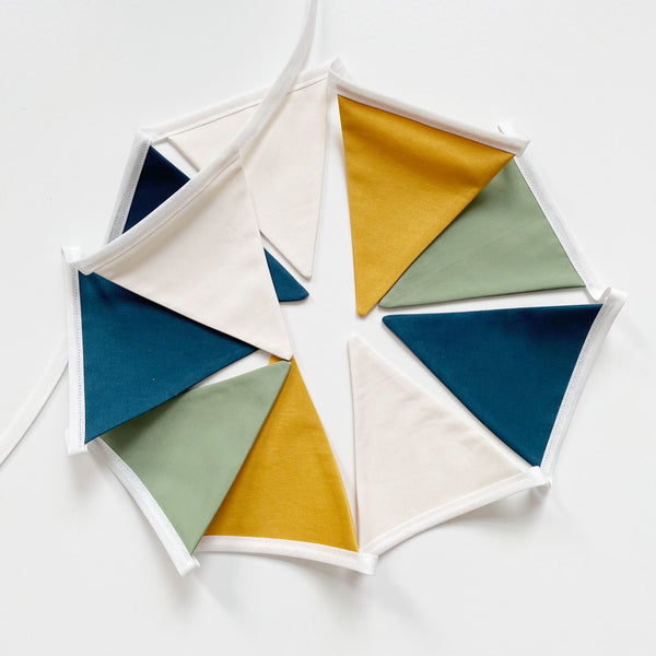 Rainbow bunting banner
